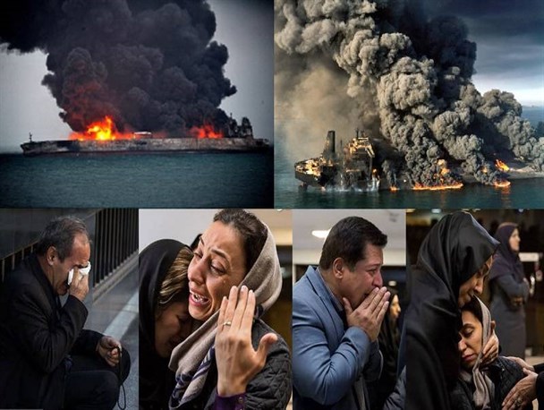 32 خدمه و نفتکش غرق شدند/ رئیس جمهور پیام تسلیت داد